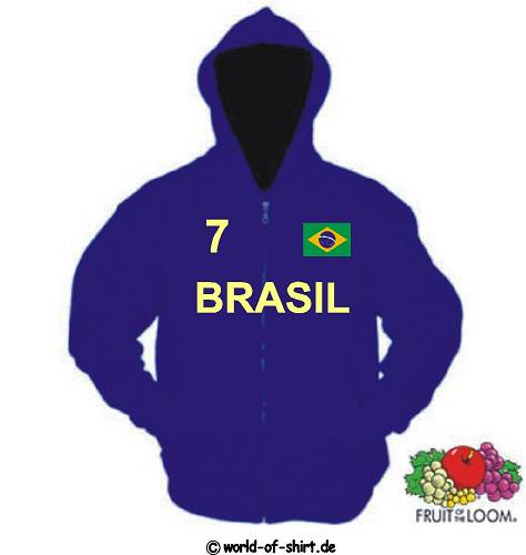 BRASILIEN / BRASIL KINDER KAPUZEN JACKE ALLE GR&Ouml;SSEN