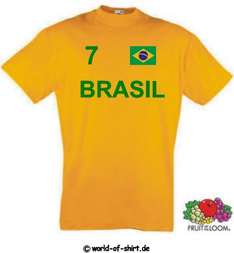BRASILIEN/BRASIL KINDER T-SHIRT TRIKOT LOOK KIDS