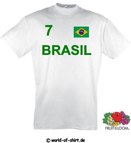 BRASILIEN / BRASIL T-SHIRT TRIKOT LOOK &Uuml;BERGR&Ouml;SSE 3XL