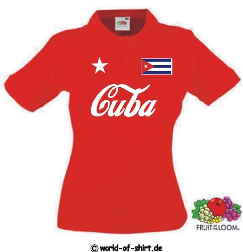 CUBA LIBRE/KUBA SEXY GIRLIE POLO SHIRT MIT STERN