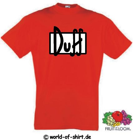 DUFF BIER T-SHIRT HOMER SIMPSON FUNSHIRT