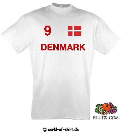 DÄNEMARK / DENMARK T-SHIRT TRIKOT LOOK VON S-XXL