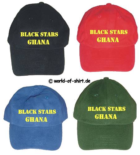 GHANA / BLACK STARS FANS CAP NEU TOP QUALIT&Auml;T