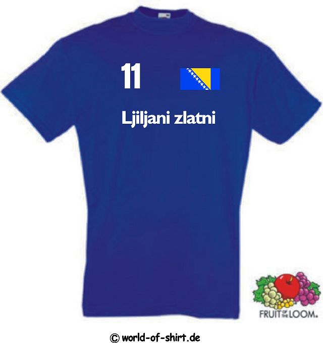 BOSNIEN BOSNA Ljiljani zlatni TRIKOT T-SHIRT VON S-XXL