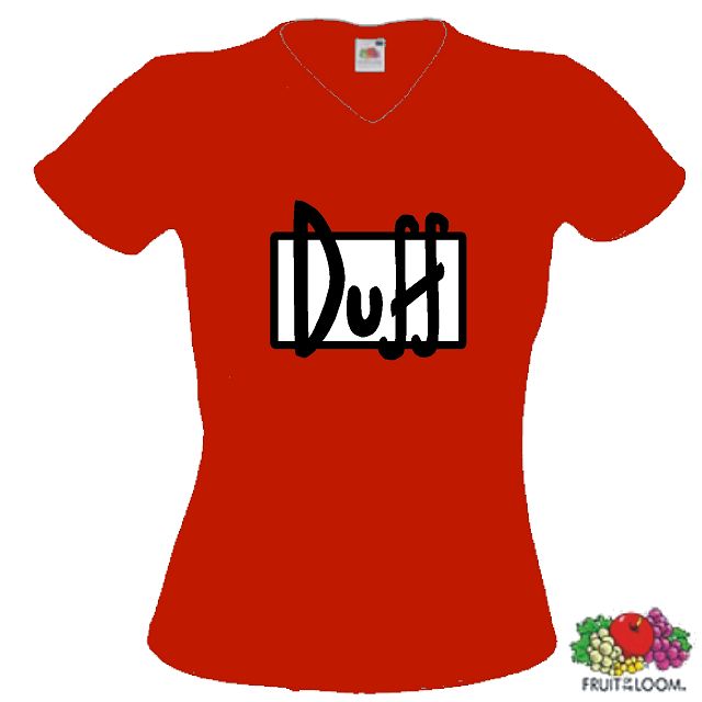 DUFF BIER sexy Girlie Shirt Simpsons Funshirt