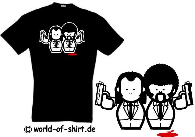 PULP FICTION T-SHIRT TARANTINO KULT KLASSIKER S-XXL 21 (L; XXL;Soliv;2xLgelb)