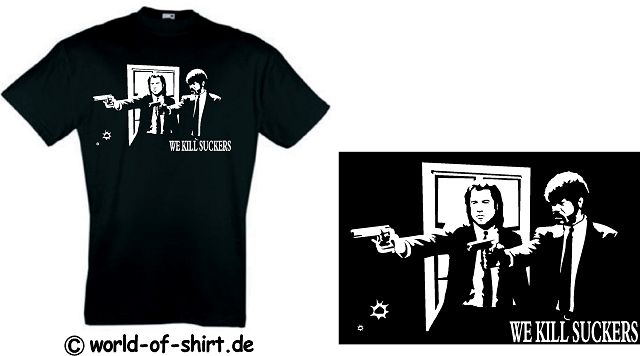 PULP FICTION T-SHIRT TARANTINO WE KILL SUCKERS KULT 14