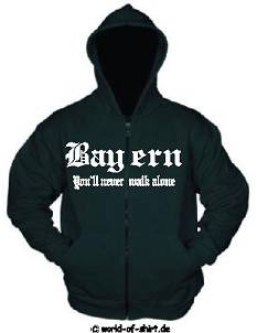 BAYERN ULTRAS/FANS KAPUZEN JACKE VORNE BEDRUCKT