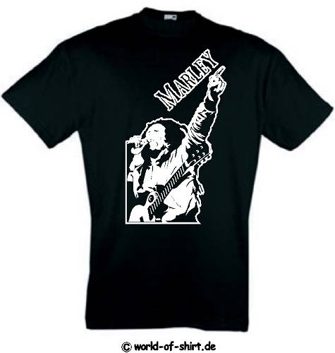 JAMAICA/T-SHIRT &Uuml;BERGR. 3XL BOB MARLEY MIT GITARRE s/w