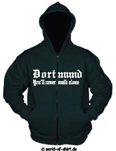 DORTMUND ULTRAS/FANS KAPUZEN JACKE VORNE BEDRUCKT