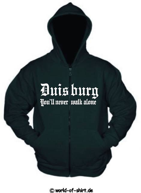 DUISBURG ULTRAS/FANS KAPUZEN JACKE VORNE BEDRUCKT