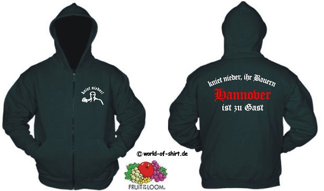 HANNOVER ULTRAS KNIET NIEDER IHR BAUERN KAPUZENJACKE