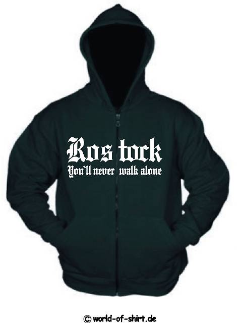 ROSTOCK ULTRAS/FANS KAPUZEN JACKE VORNE BEDRUCKT