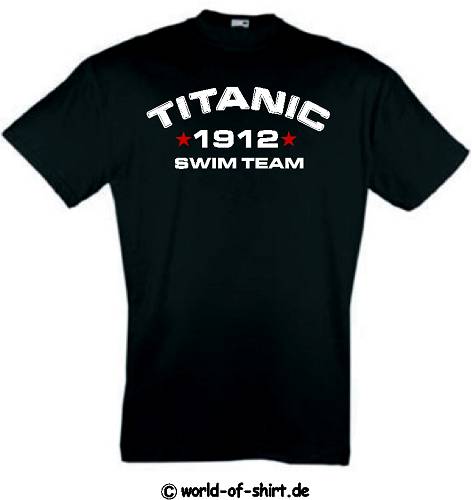 TITANIC 1912 SWIM TEAM T-SHIRT TOP QUALIT&Auml;T ANSEHEN