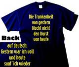 DAS TRUNKENHEIT T-SHIRT SUPER SPRUCH v. S-XXL FUNSHIRT