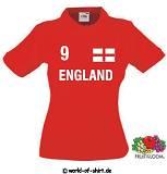 ENGLAND / GREAT BRITAIN SEXY POLO GIRLIE SHIRT ROT
