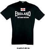 ENGLAND YOU NEVER WALK ALONE T-SHIRT von S-XXL schwarz
