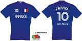 FRANKREICH / FRANCE T-SHIRT TRIKOT LOOK ink.WUNSCHDRUCK