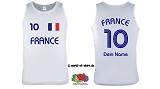 FRANKREICH / FRANCE TRÄGERSHIRT INKL. WUNSCHNAME/NUMMER