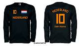 NIEDERLANDE/HOLLAND LONGSLEEVE INKL.WUNSCHNAME & NUMMER