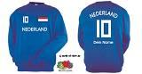 NIEDERLANDE SWEATSHIRT INKL.WUNSCHNAME & NUMMER