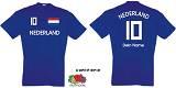 NIEDERLANDE/HOLLAND T-SHIRT TRIKOT LOOK ink.WUNSCHDRUCK
