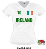 IRLAND / IRELAND SEXY POLO GIRLIE SHIRT WEISS VON XS-XL