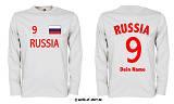 RUSSLAND / RUSSIA LONGSLEEVE INKL.WUNSCHNAME & NUMMER