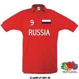 RUSSLAND / RUSSIA POLO SHIRT von S-XXL(L weiss)