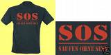 SOS SAUFEN OHNE SINN T-SHIRT LUSTIGER SPRUCH FUNSHIRT