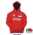 SERBIEN / SRBIJA KAPUZENSWEAT TOP QUALITÄT WUNSCHDRUCK