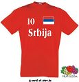 SERBIEN / SRBIJA T-SHIRT IM TRIKOT LOOK VON S-XXL