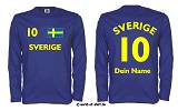 SCHWEDEN / SVERIGE LONGSLEEVE INKL. WUNSCHNAME & NUMMER