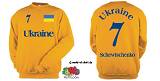 UKRAINE SWEATSHIRT IM TRIKOT LOOK WUNSCHNUMMER & NAMEN