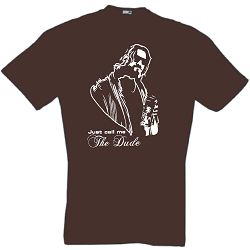 THE BIG LEBOWSKI T-SHIRT THE DUDE KULT BOWLING S-XXL (S br,XXL oliv; Ls)