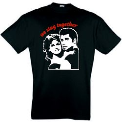 GREASE T-SHIRT RETRO PINK LADIES JOHN TRAVOLTA S-XXL