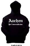 AACHEN ULTRAS/FANS KAPUZENSWEAT VON S-XXL VORNE BEDR
