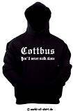 COTTBUS ULTRAS/FANS KAPUZENSWEAT VON S-XXL VORNE BEDR
