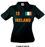 IRLAND / IRELAND SEXY POLO GIRLIE SHIRT VON XS-XL(XXLweiss)