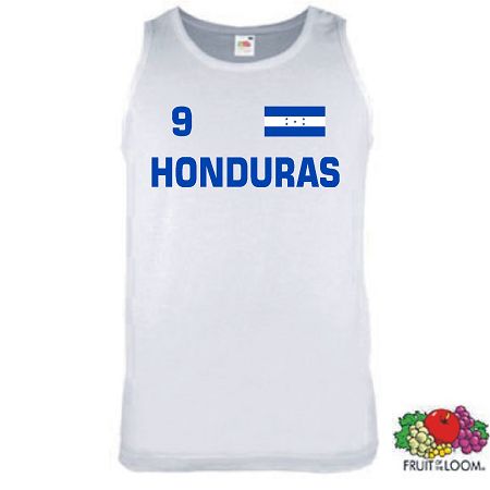 HONDURAS ÄRMELLOS T-SHIRT IM TRIKOT LOOK 40