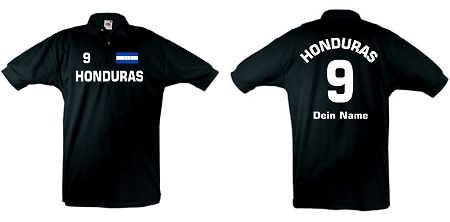 HONDURAS BEIDS POLO SHIRT IM TRIKOT NAMEN&NUMMER 21