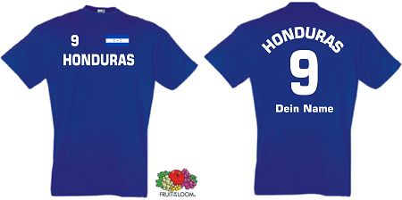 HONDURAS BEIDS TRIKOT LOOK INK. WUNSCHNAME&NUMMER 16