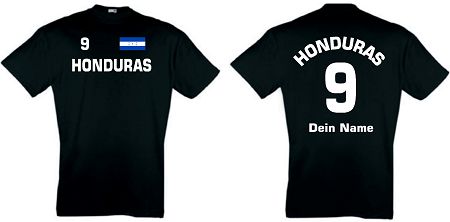 HONDURAS BEIDS TRIKOT LOOK INK. WUNSCHNAME&NUMMER 5
