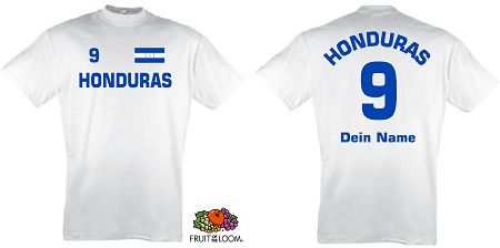 HONDURAS BEIDS TRIKOT LOOK INK. WUNSCHNAME&NUMMER 7