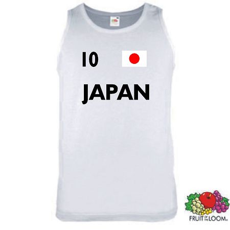 JAPAN ÄRMELLOS TRÄGERSHIRT TRIKOT LOOK NEU S-XXL 13