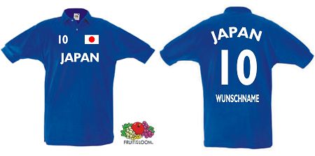 JAPAN KINDER KIDS POLO SHIRT TRIKOT INKL.NUMMER&NAME 26