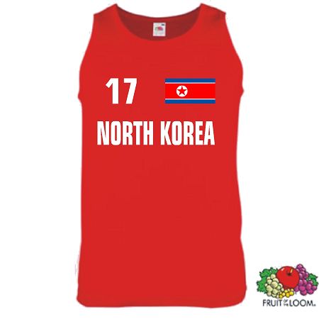 NORDKOREA NORTHKOREA ÄRMELLOS T-SHIRT TRIKOT S-XXL 12