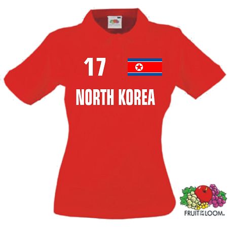 NORDKOREA NORTHKOREA DAMEN POLO SHIRT TRIKOT XS-XL 33