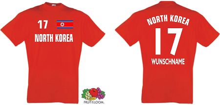 NORDKOREA KINDER KIDS T-SHIRT TRIKOT INKL.NAME&NUMMER 5