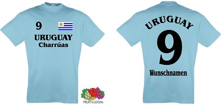 URUGUAY CHARRUAS TRIKOT LOOK WUNSCHNAME&NUMMER 12